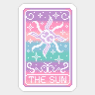 Tarot Card The Sun Pixel Art Sticker